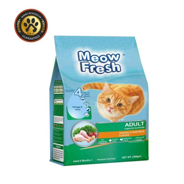 Meow Fresh Adult Cat Food 2kg Chicken & Vegetable Flavor